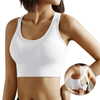 Hot Scoop Neck Open Back Sports Bra Eco-Friendly Workout Sexy Cross Back Strappy Fitness Yoga Bra Vest Tops Apparel For Women