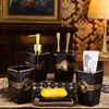 Bathroom Accessories Set Ceramic Tooth Brush Holder Soap Dish Soap Dispenser Gargle Cup Dew Container 5pcs Per Set