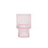Pink Glass Home Decor Candle Holders Wedding Decoration Accessories Candlesticks For Candelabro Centerpiece Vertical Stripes