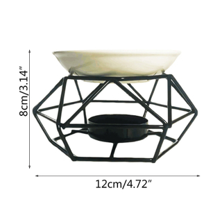 New Aromatic Oil Burner Romantic Ceramic Tealight Candle Holder Iron Oil Burner Wax Melt Burner Warmer Aroma Diffuser Home Decor