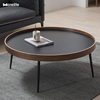 Coffee Table Nordic Side Table Solid Wood Light Luxury Modern Minimalist Round Living Room Walnut Combination Tea Table