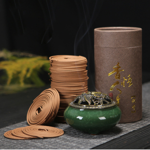 120pcs/box Natural Handmade Sandalwood Coils Incense Aromatherapy Kitchen WC Bedroom Bathroom Antiseptic Refreshing Incenses