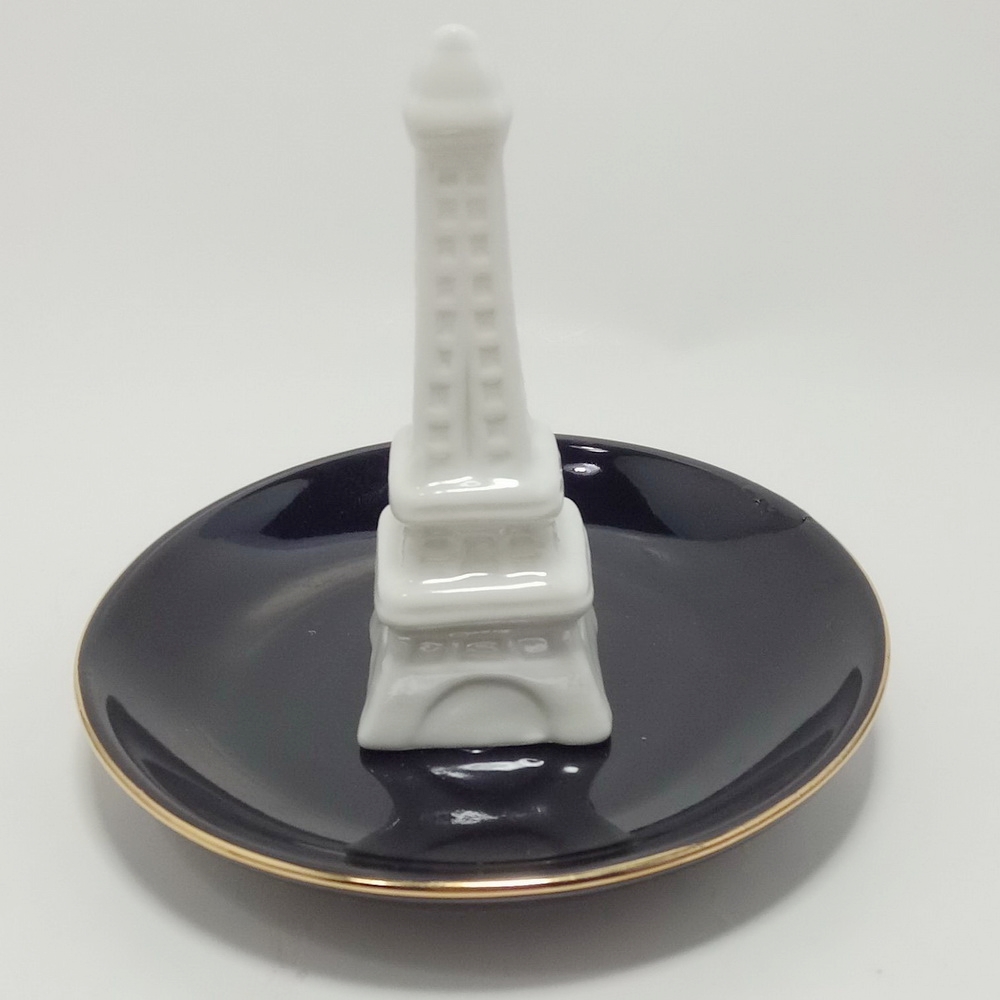 Cat Trinket Tray Jewelry Dish Porcelain Home Decor Ring Holder Ceramic