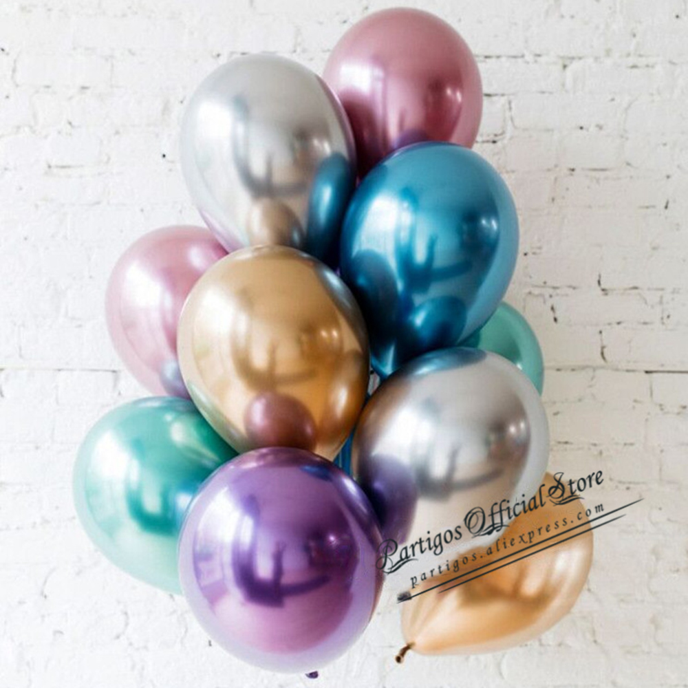 10pcs 5/10/12inch Glossy Metal Pearl Latex Balloons