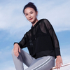 Mesh Yoga Top Sport Shirt Fitness Women Summer Hoodie Long Sleeve Sport Coat Workout Gym Cloth Wear Running Jacket Sportswear