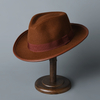 Free Shipping Men Fedoras Women Fashion Jazz Hat Autumn And Winter Coffee Woolen Blend Cap Outdoor Casual Dancing Hat