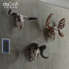 Home Statue Decoration Accessories Vintage Alaska Moose Goat Elk Skull Sculpture Room Wall Decor Resin Mountain Pighead Statues