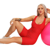 Sexy Backless Sport Bodysuits Women Fitness Jumpsuits V-neck Sleeveless Yoga Sport Suit One Piece Set Workout Activewear