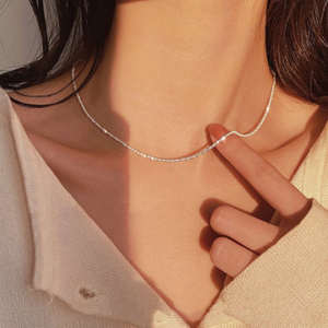 2023 Popular Silver Colour Sparkling Clavicle Chain Choker Necklace Collar For Women Fine Jewelry Wedding Party Birthday Gift