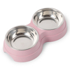 Cat Puppy Feeding Supplies Double Pet Bowls Dog Food Water Feeder Stainless Steel Pet Drinking Dish Feeder Small Dog Accessories