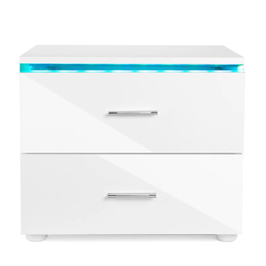 2023 LED Bedside Table Coffee Tea Table With 2 Chest of Drawer Bed Side Table Bedroom Decoration Modern Nightstands Storage Tabl