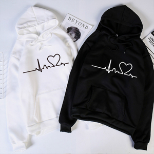 Women Hoodies Casual Harajuku Love Printed Hoodie Autumn Winter Female Hoodies