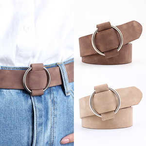 Suede Round Belts Modeling Belts for Women Without Buckles Waist Belt 