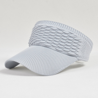 Fashion Folds Design Women Empty Top Hat Summer Solid Color Large Brim Sunscreen Hat Outdoor Elastic Fabric Sports Sun Cap