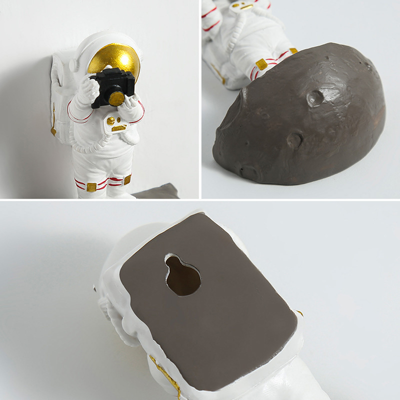 Nordic Wall Decoration Astronaut Resin Wall Shelves Home Decor 3D Astronaut Figurines For Living Room Bedroom Wall Hanging Decor