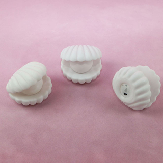 Ceramic Shell Pearl Night Light Streamer Mermaid Fairy Shell Night Lamp for Bedside Home Decoration Xmas Gift