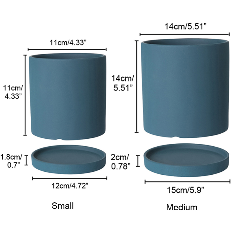 Ceramic Plant Pot with Saucer Modern Indoor Outdoor Flower Pot Home Decor Ceramic Planter Nordic Plant Pot with Tray