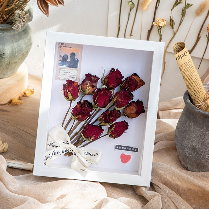 3D Photo Frame Glass Specimen Frame Dried Flower Collection Display Supplies Desktop Ornament for Bedroom Room Decor Cadre 3d