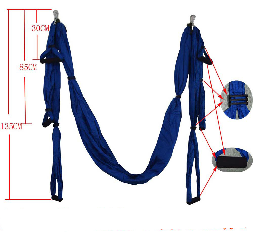 Yoga Hammock Gym Strength Inversion Anti-Gravity Aerial Traction Swing Yoga Belt Set