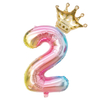 2pcs 32inch Rainbow Number Foil Balloons Air Balloon Birthday Party Decorations