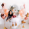 14Pcs Multi Confetti Balloon Happy Birthday Party Balloons Rose Gold Helium Balloons 