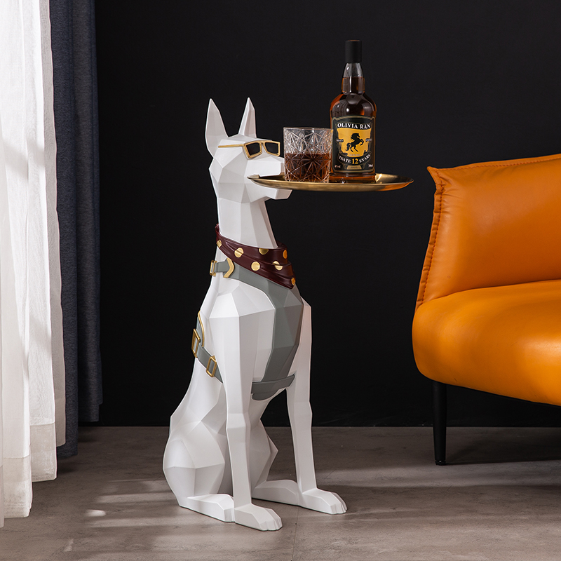New Nordic Animal Figurines Large Landing Dog Statue Sculpture