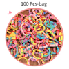 50/100/200 Pcs/Bag Children Cute Candy Cartoon Solid Rubber Bands Girls Lovely Elastic Hair Bands