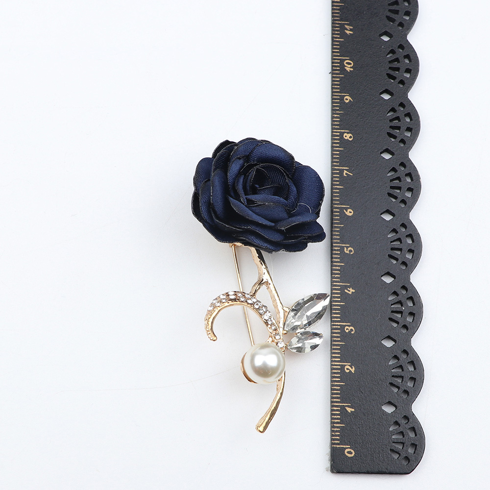 Red Royal Blue Rose Flower Brooch Women Men Jewelry Pin Bride Groom Collar Breastpin Brooches Corsage Dress Coat Accessories