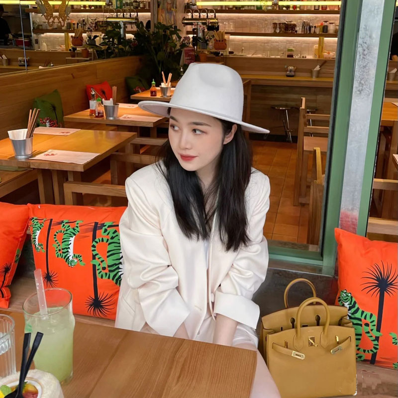 Fedora Hat Women Hat Winter Luxury Man Hats for Women Fashion Formal Wedding Decorate Camel Panama Cap Fedoras Gorras Para Mujer