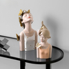 Nordic Butterfly Girl Figurines Home Decor Modern Resin Sculpture Miniatures Figurines Home Ornaments Living Room Decoration