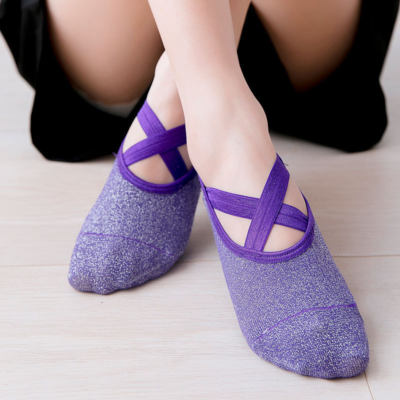 New Women Yoga Socks Anti Slip Bandage Sports Ladies Girls Ballet Socks Dance Sock Slippers
