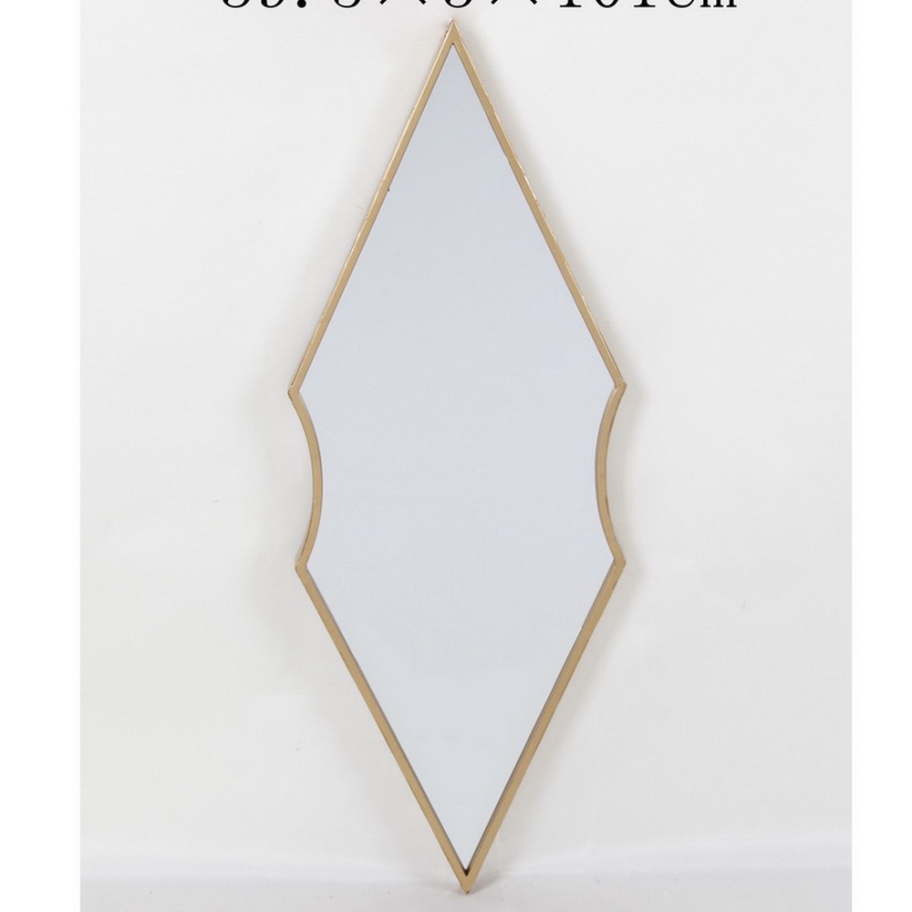 Decorative Wall Mirror with Round Aluminum Alloy Frame Gold