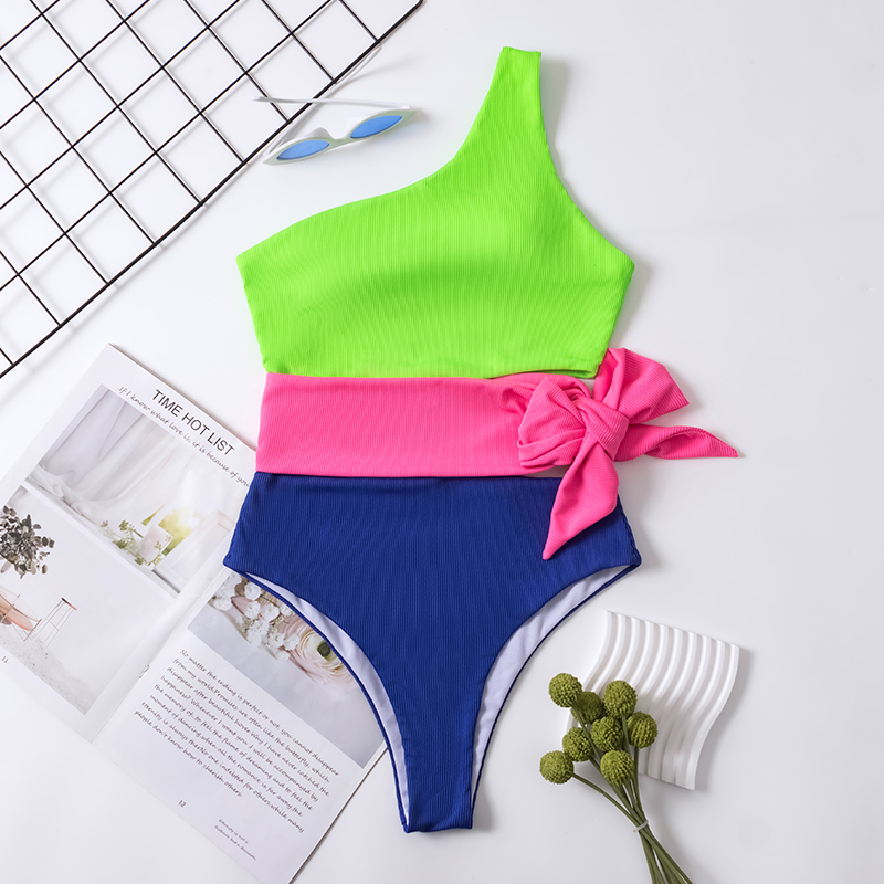 Brightly Colored Swimsuit Swimwear Beachwear Thong Women Sexy Bikini