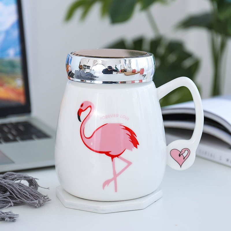 New Creative Ceramic Mug with Cover Home Custom Logo