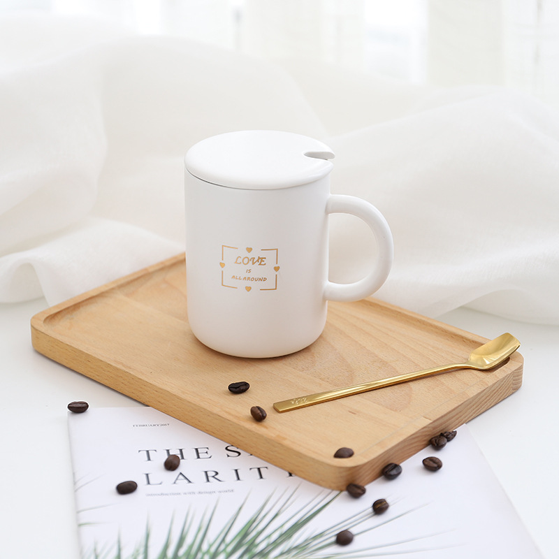 Custom Black Coffee Mug with Spoon Gift Box Ceramics Mug