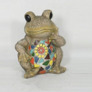 Painted Frog Statue Holy Family Outdoor Statue Ornamental Statue MGO Products