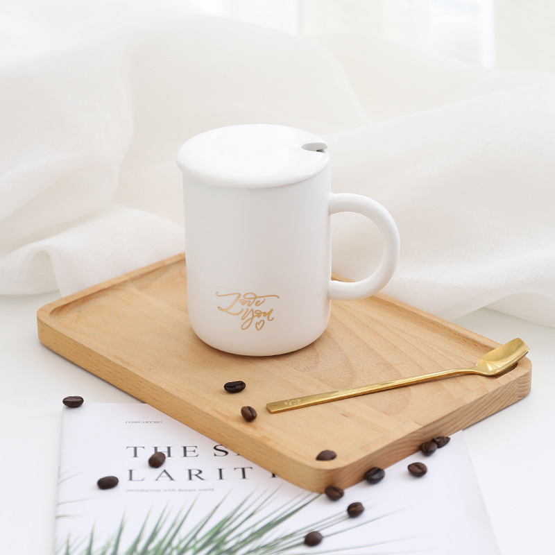 Creative Cute Ceramic Cups Coffee Novelty Milk Tea Mugs with Spoon