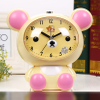 Cute Colourful CE ABS Blue 12cm Slient Twin Bell Alarm Clock for Bedroom Kids