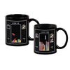 Custom Logo Printed Black Ceramic Magic Cup Color Changing Magic Mugs 