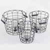 Houseware Decorative Round Large Wire Metal Laundry Storage Basket