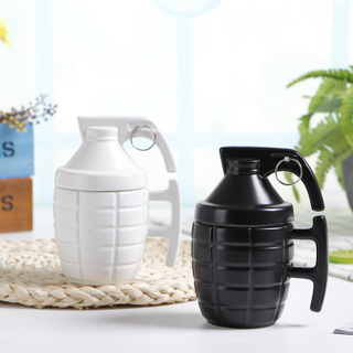 Bomb Design 3D Grenades Shape Green Ceramic Mug for Small Gift 