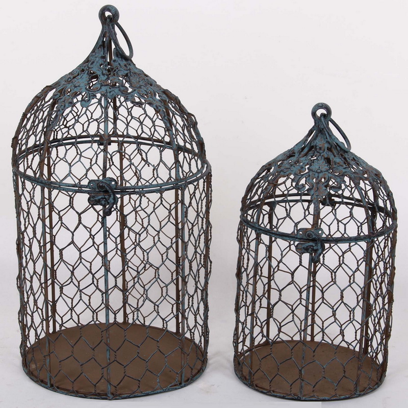 Low Price Antique Brown Metal Bird Cage