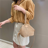 Fashion Open Weaving Solid Color Messenger HandBag Shoulder Womens Bags 