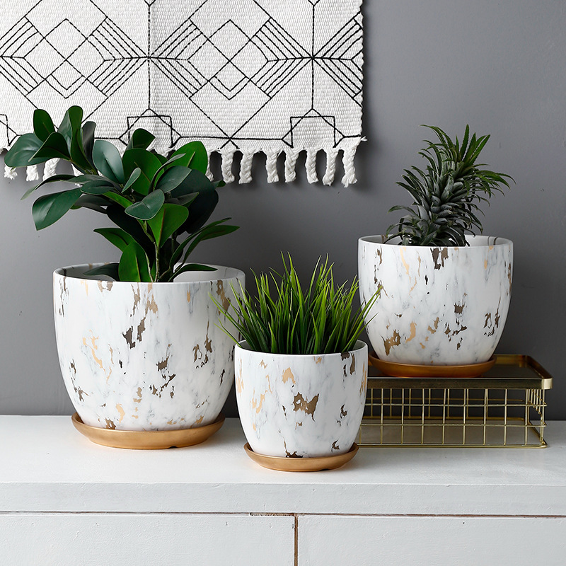 new design home decor cheap colorful modern geometric ceramic garden flower porcelain pot