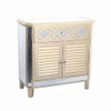 Modern Furniture Narrow Mirrored and MDF Silver Cabinet Storage Chest 