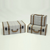 Hot Selling Pretty Travel Suitcase Sets Luggage Wooden PU Suitcase Trunk Decorative 