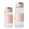 550ml High Quality Borosilicate Bamboo Lid Glass Water Bottle with Silicone Sleeve 