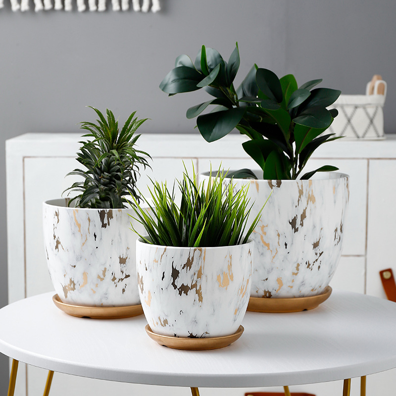 new design home decor cheap colorful modern geometric ceramic garden flower porcelain pot