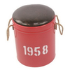 Metal Round Bucket Seats Stool Pail Tabouret Ottoman with Handle 