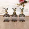 Metal Alloy Flower Perfume Bottle Empty Glass Antique Essential Oil Perfume Bottles